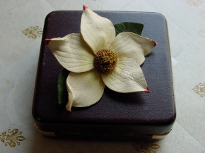 Leather Flower Pin