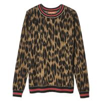 joe-fresh-dark-brown-stripe-leopard-print-sweater